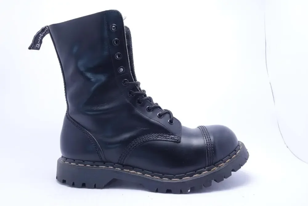 Gripfast Boots Mens Size 10 US 9 EU Black Leather Cap Toe Combat Made England